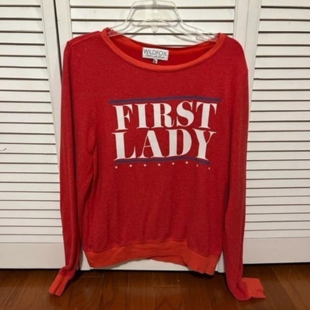 Wildfox First Lady Red Sweater, Size Small